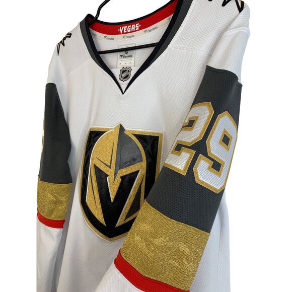 Vegas Golden Knights Womens M Fleury Fanatics NHL Jersey White/Gold - Picture 4 of 11